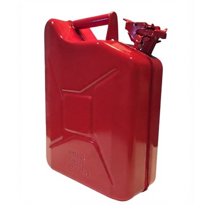 Red Metal Jerry Can 10L UN Certified Fuel Storage Container with Secure Locking Cap and Pouring Spout Red Metal Jerry Can 10L UN Certified Fuel Storage Container with Secure Locking Cap and Pouring Spout