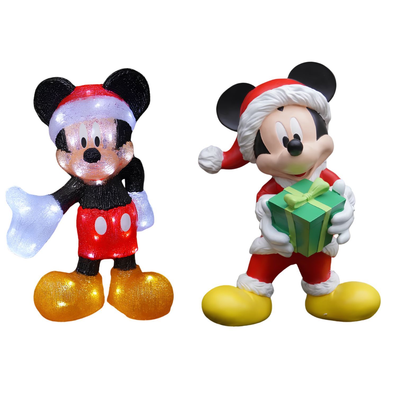 Disney Mickey Mouse 54cm LED & 49cm Santa Christmas Ornament Bundle Disney Mickey Mouse 54cm LED & 49cm Santa Christmas Ornament Bundle