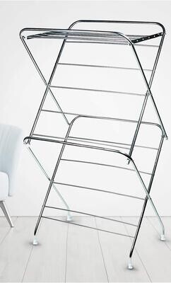 Super Heavy Duty - Extra Large 3 Tier Stainless Steel Foldable Cloth Dryer Clothes Drying Stand
