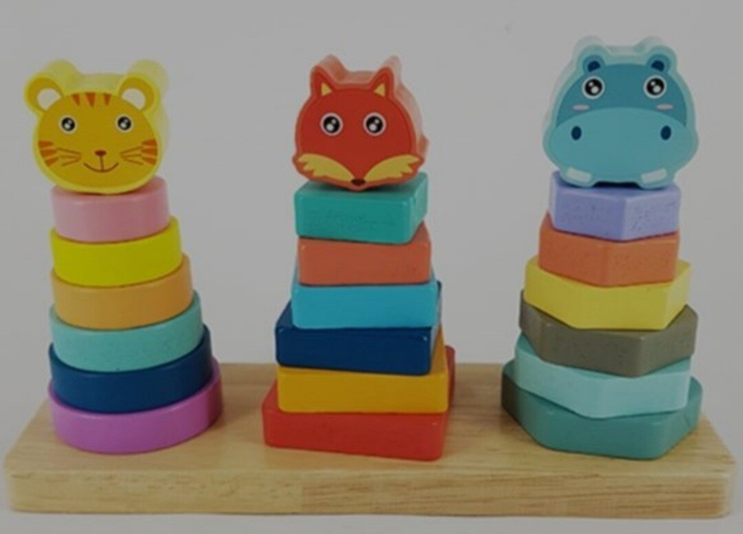 Colorful Animal Pillar Set