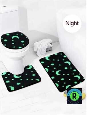 Glow in the dark bathroom mat set (3 pc)