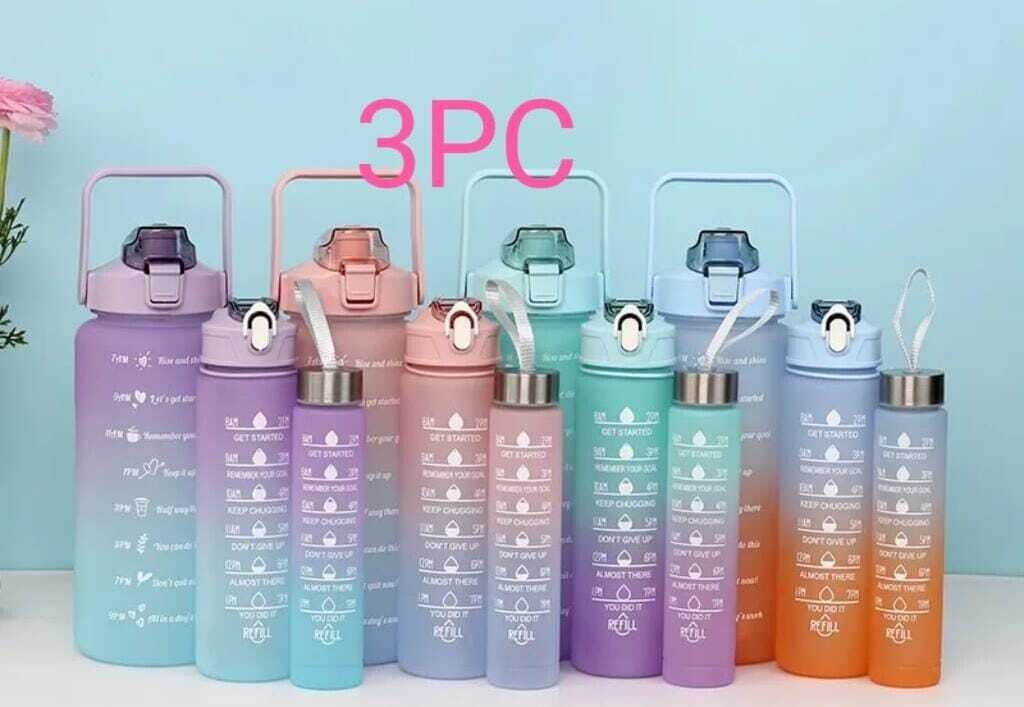 3 Piece Motivational Water Bottles