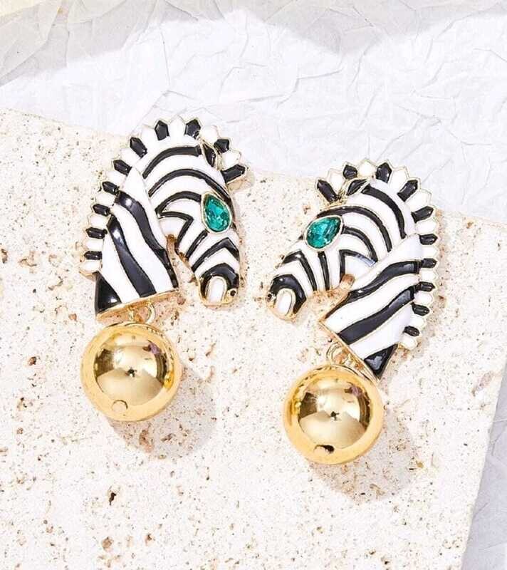 Brincos Zebra