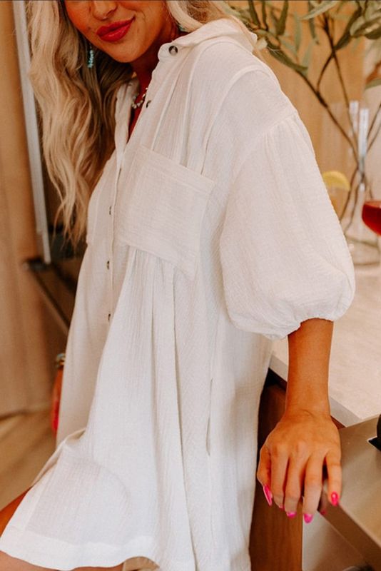 Camiseiro vestido branco