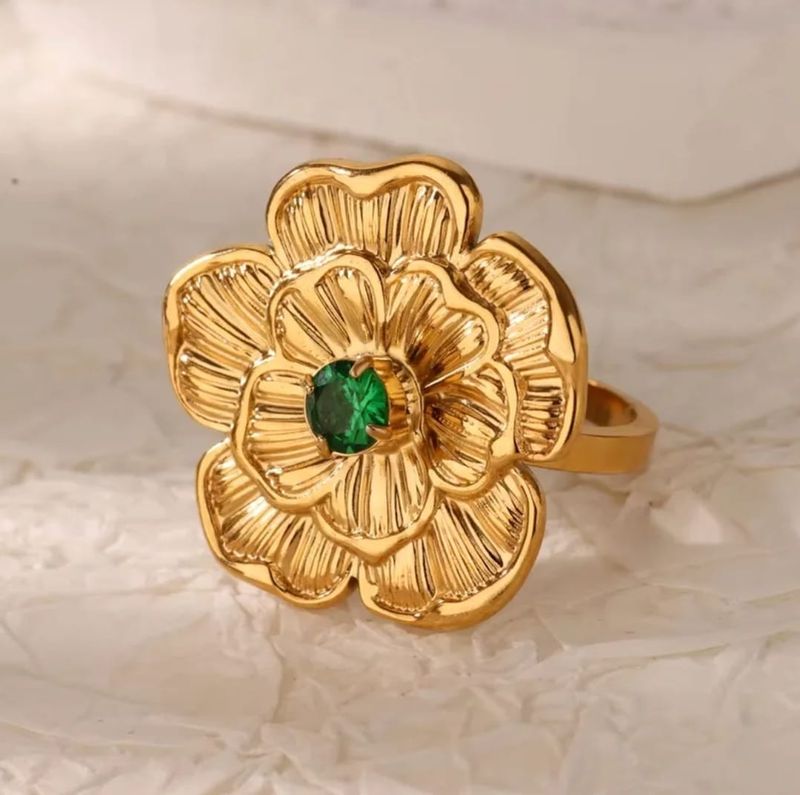 Anel Flor Green