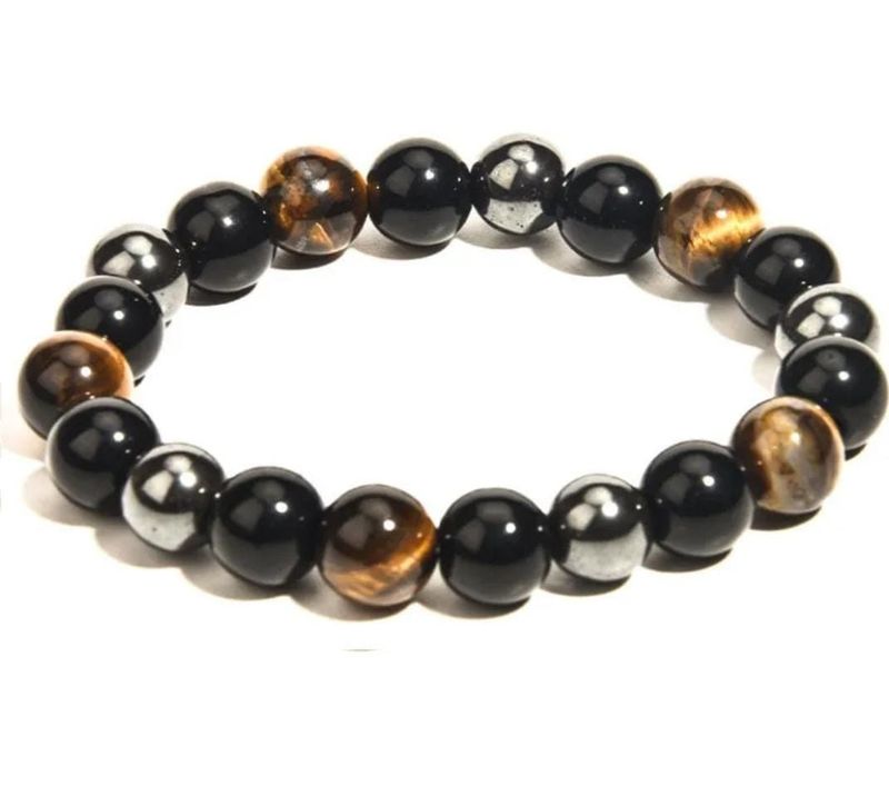 Pulseira Hematite e Olho de Tigre