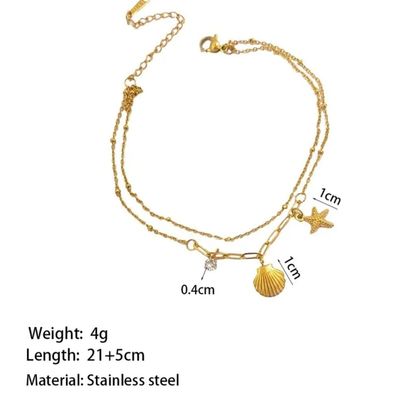 Pulseira de Pé Dupla Mar