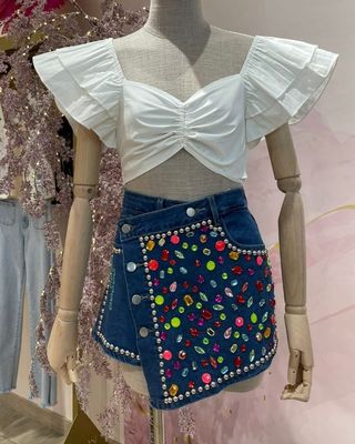 Saia Calção Strass