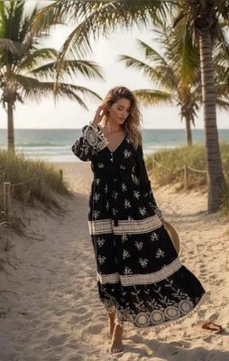 Embroidered cotton dress