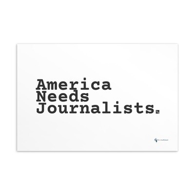 'America Needs Journalists' Postcard