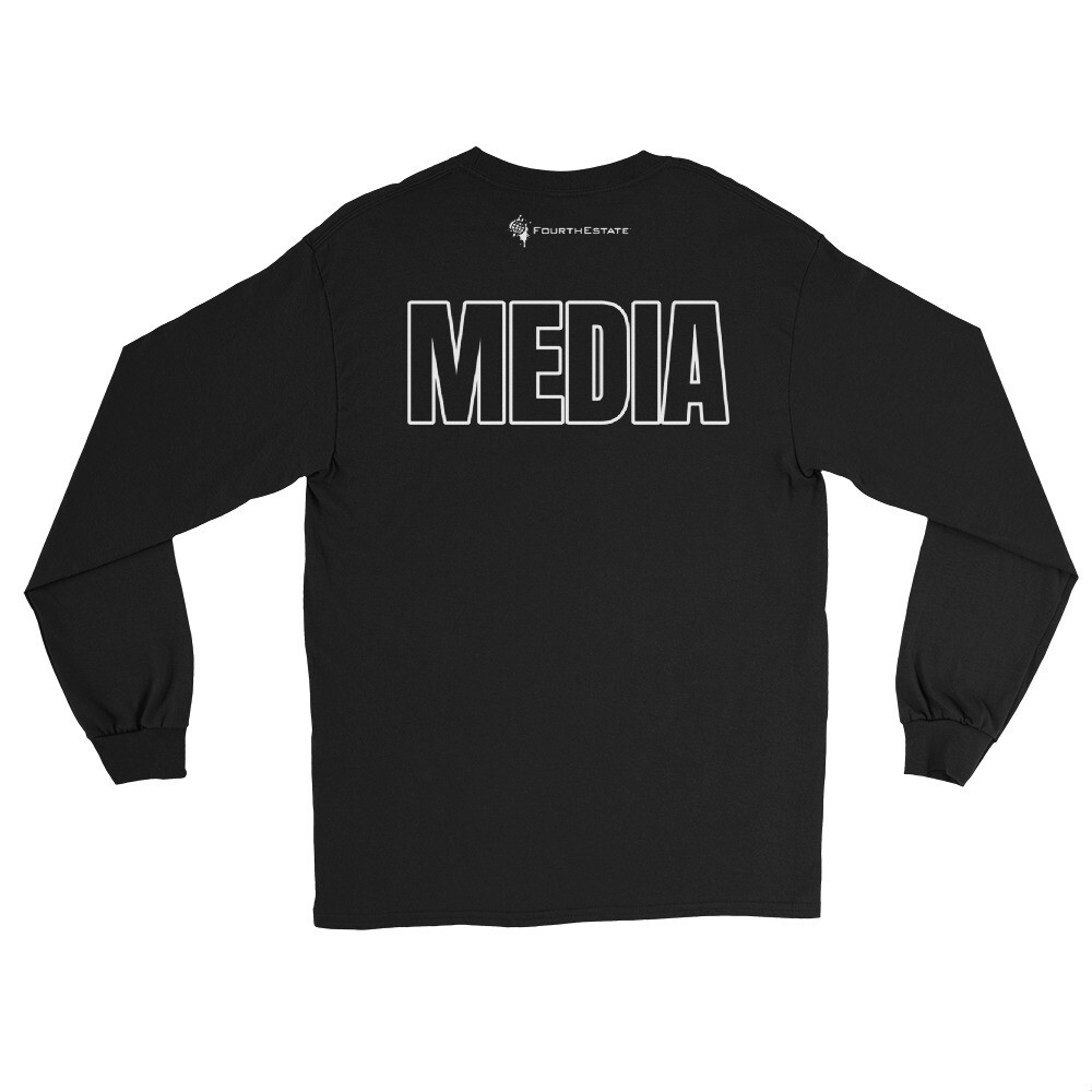 'MEDIA' Outline Letter Long Sleeve Shirt