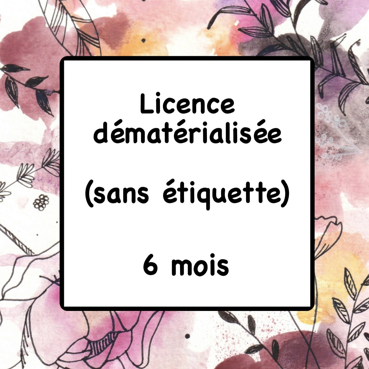 Licence dématérialisée validité 6 mois