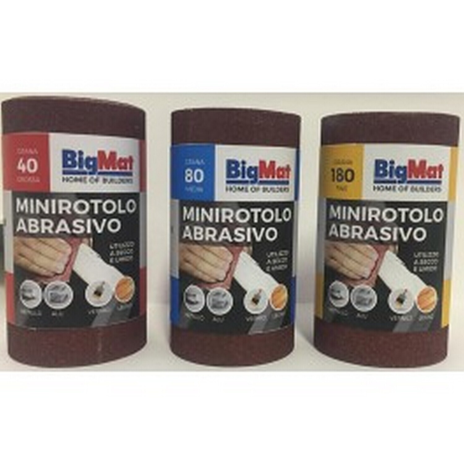Big Mat Minirotoli carta abrasiva cm 12 x 5 mt