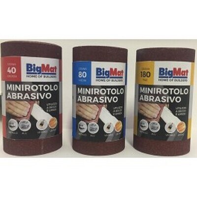 Big Mat Minirotoli carta abrasiva cm 12 x 5 mt