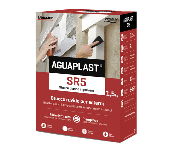 Aguaplast - Stucco SR5 Ruvido Bianco da Kg 1,5