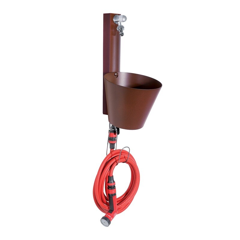 Bel-Fer - 42/PRS Fontana a parete con due rubinetti e secchio rimovibile, completa di portagomma