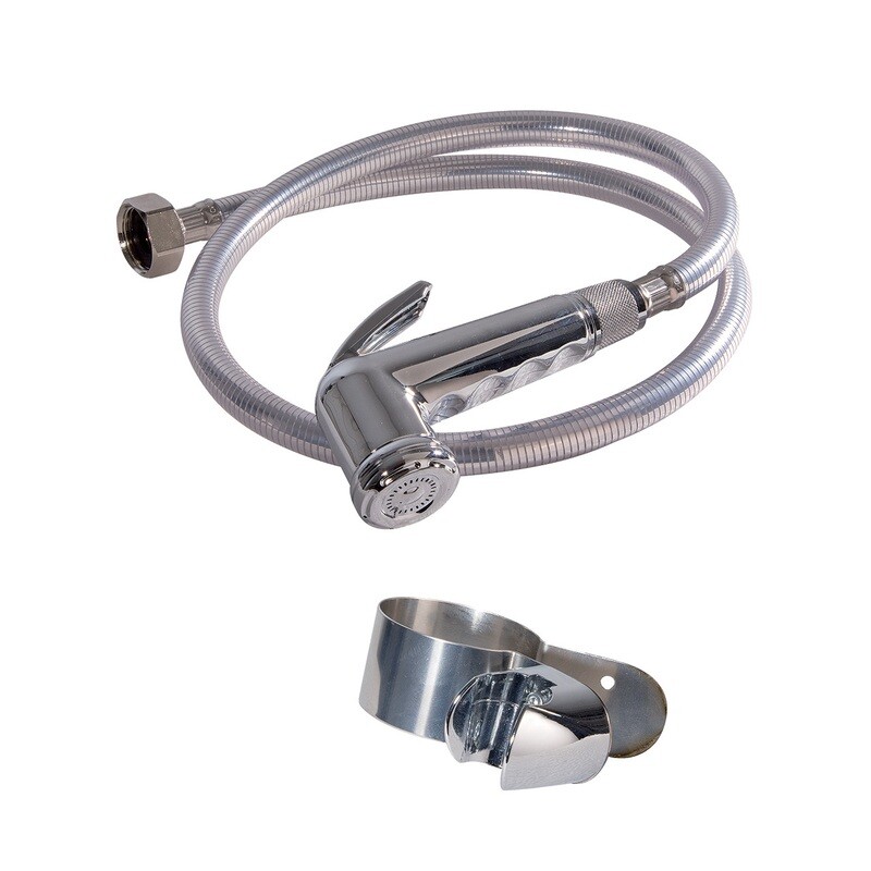 Bel-Fer - 42/P Doccetta per piedi in acciaio inox completa di supporto per doccia.