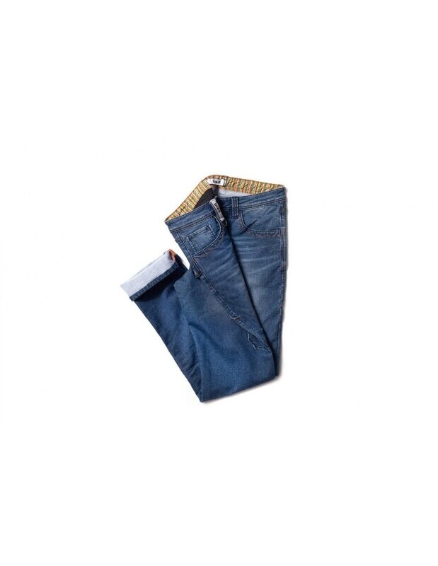 Dike - PANTALONE PAINT BLU-DENIM KNIT-DENIM