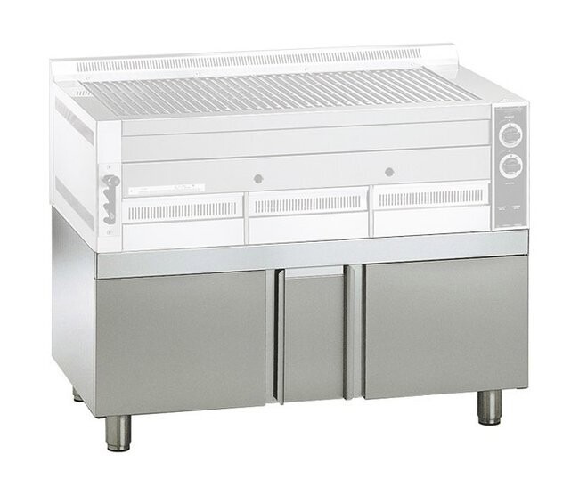 Il Bracere-  Mobile con ante per Griglia da appoggio acciaio INOX