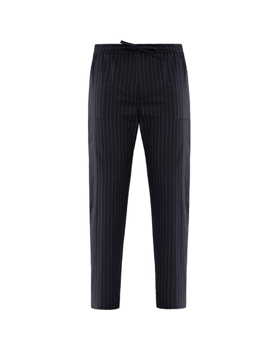 Giblor&#39;s - Pantalone Enrico Rigato nero/Black striped