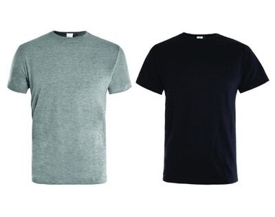 Kapriol - Set 2 T-shirt da lavoro grigio e nero uomo