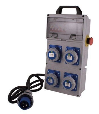 FT QUADRO DA CANTIERE CON PULSANTE DI EMERGENZA CEI EN 61439-4 4 PRESE 220V IP 67