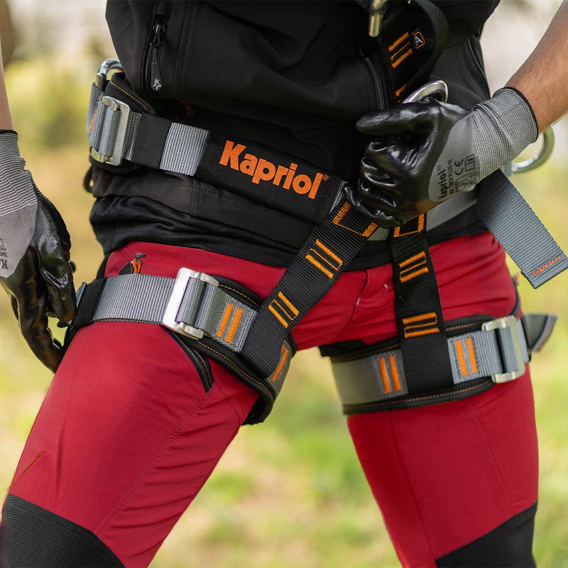 Kapriol - Pantalone elasticizzato Vertical rosso/nero