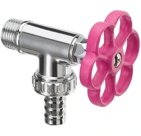 Bel-Fer RUB/014 Rubinetto laterale con base cromo e ghiera colorata