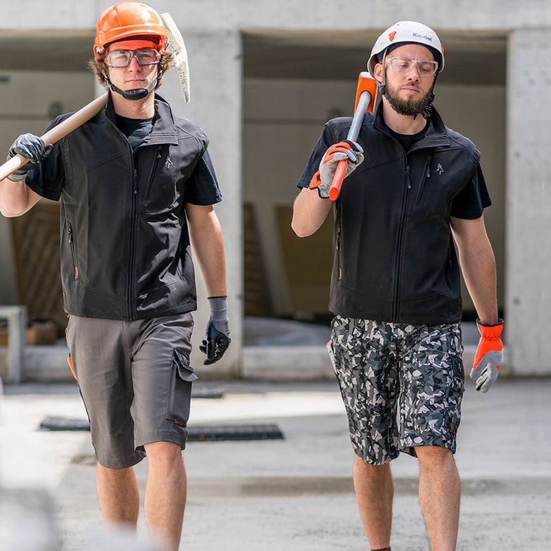 Bermuda tecnico Kapriol Tenere Pro grigio e nero con tasconi rinforzati per lavori pesanti
