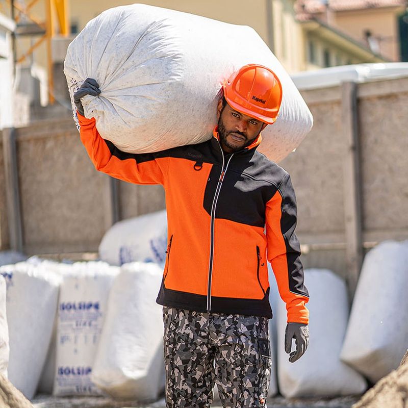 giacca-pile-lavoro-termico-kapriol-tenere-pro-arancio-nero