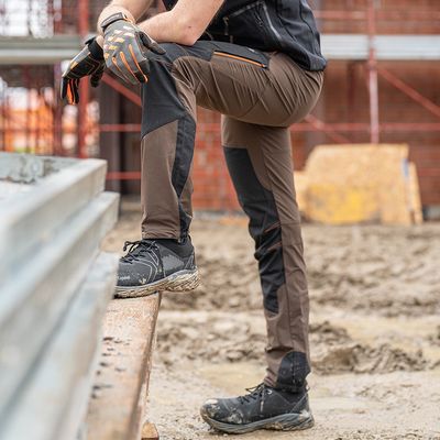 Pantalone da lavoro tecnico marrone in nylon elasticizzato Kapriol Tech