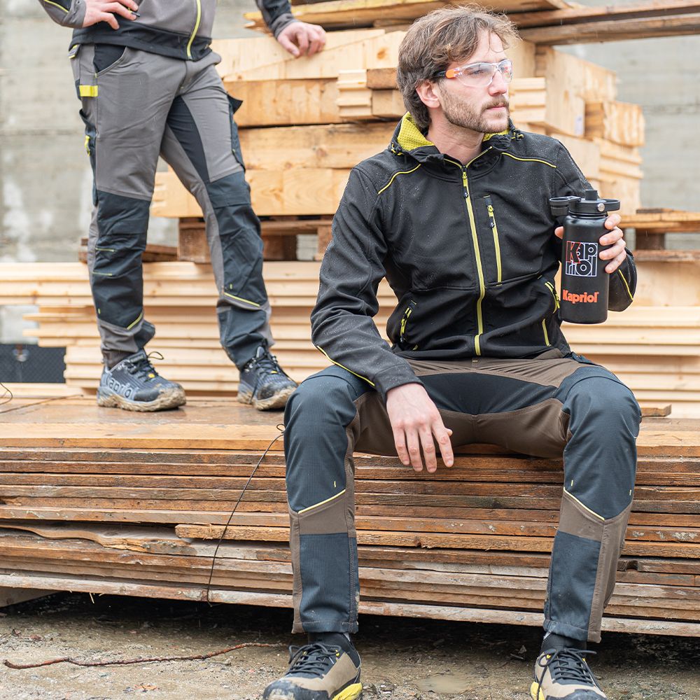 Pantalone da lavoro Kapriol Dynamic elasticizzato grigio antracite slim fit