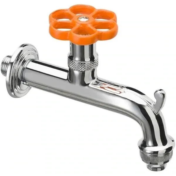 Bel-Fer RUB/018 Rubinetto in ottone cromato con ghiera in tinta fontana