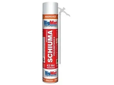 Bombola di schiuma poliuretanica professionale manuale con beccuccio BigMat da 750 ml