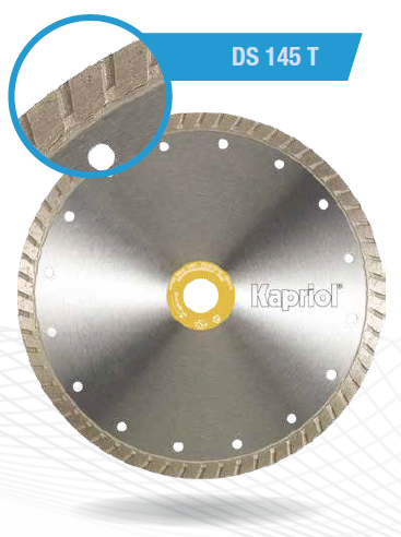 Disco diamantato professionale Kapriol DS 145 T Premium per cemento armato e granito