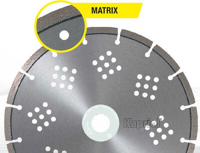 Disco Kapriol Matrix Platinum per taglio universale ferro, acciaio e granito