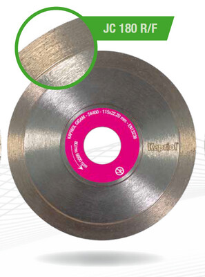 Disco diamantato Kapriol JC 180 R/F a corona continua per gres porcellanato