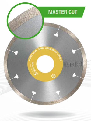 Disco diamantato Kapriol Master Cut Premium per tagli netti su gres e marmo