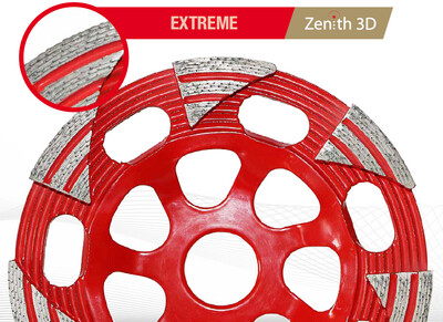 Platorello Kapriol Extreme da 125mm ultraleggero per levigatura cemento e granito