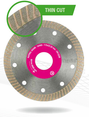 Disco diamantato Kapriol Thin Cut per tagli precisi su gres porcellanato e marmo