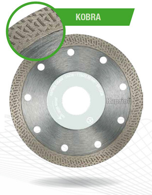 Disco Kapriol Kobra 115mm Platinum per taglio gres porcellanato e granito