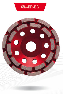 Platorello diamantato Kapriol GW-DR-BG Premium a doppia fila per levigatura cemento e pietre dure