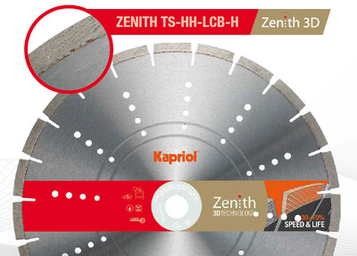 Disco Kapriol Zenith 3D TS-HH Platinum per taglierine da banco e cemento armato