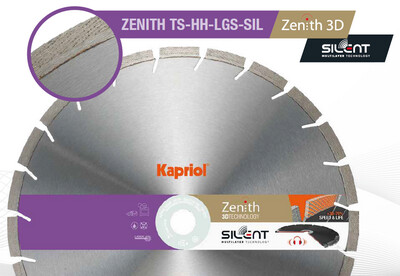 Disco Kapriol Zenith 3D TS-HH-LGS-SIL silenziato per taglio professionale granito e pietra