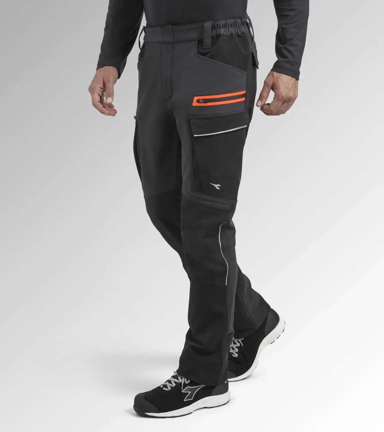 Diadora - Pantalone Hybrid Cargo, Misura: XL NERO