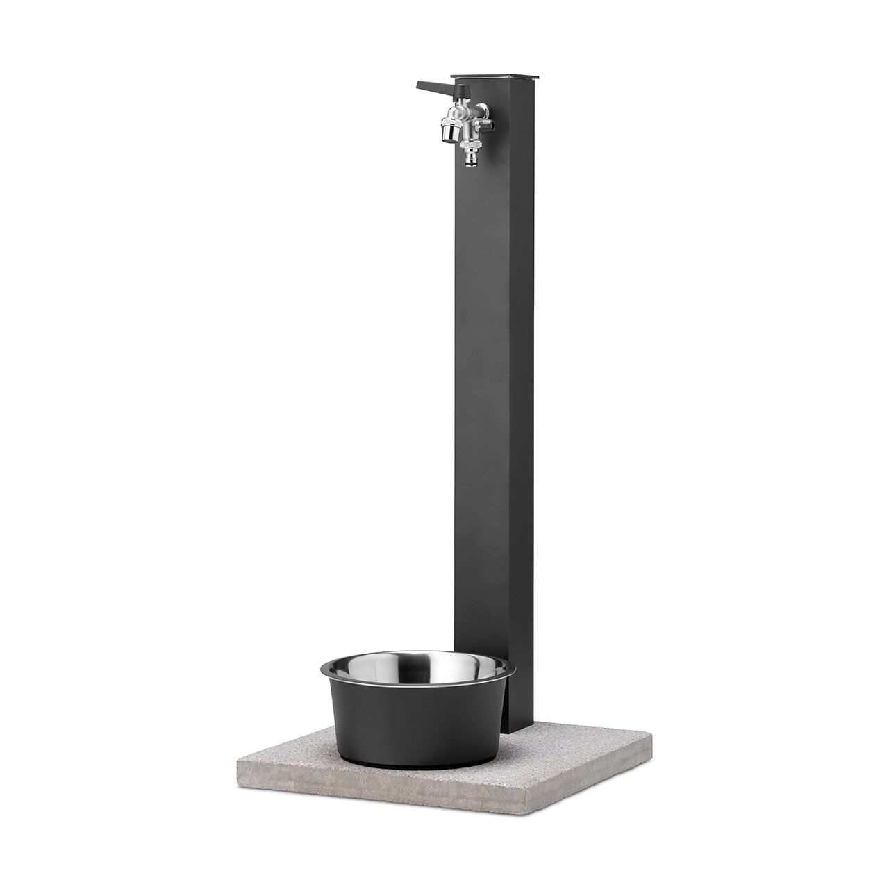 Bel-Fer - Fontana a colonna con base e vaschetta abbeveratoio 42/REX-R, Colore: Antracite