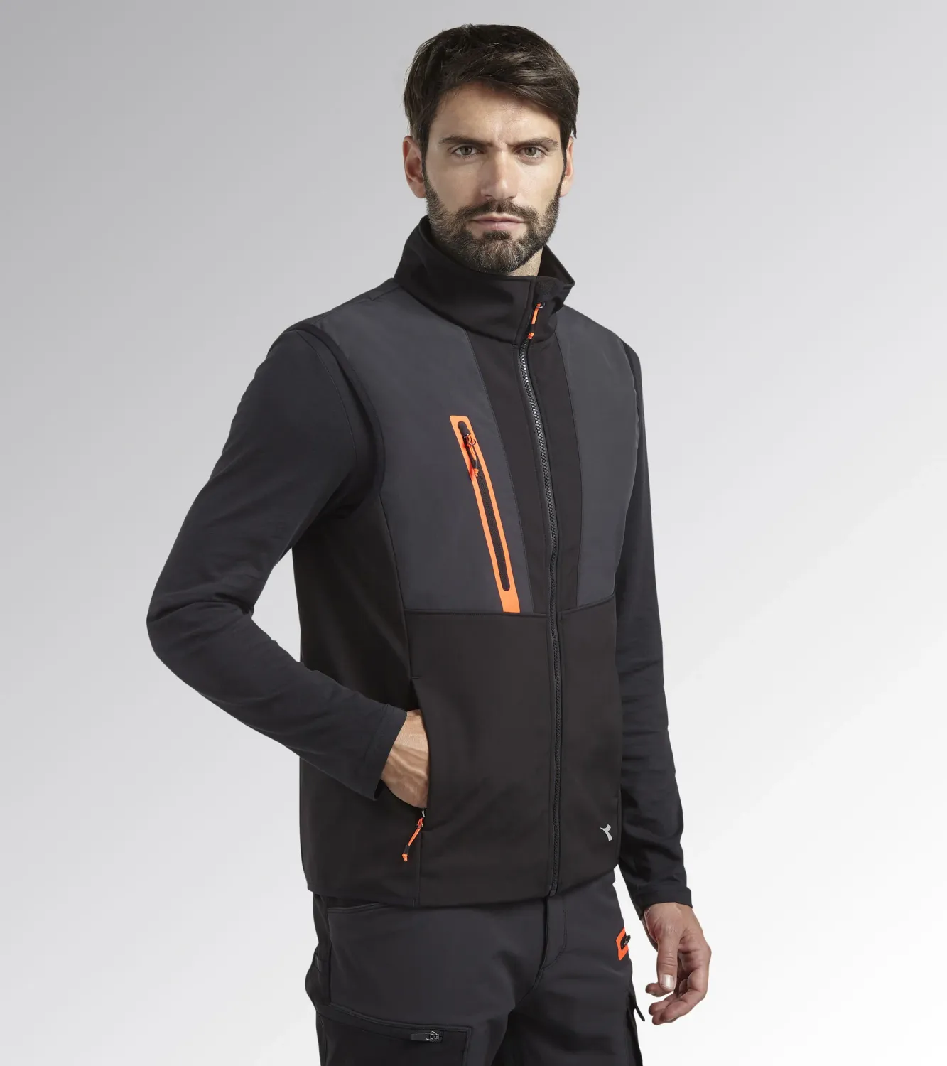 DIADORA - GILET  VEST SOFTSHELL HYBRID, Misura: XL NERO