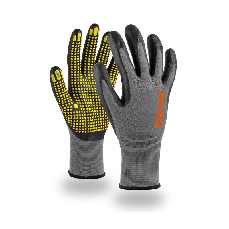 Guanti da lavoro Kapriol Dots Evo con micro schiuma di nitrile puntinata per grip oleoso