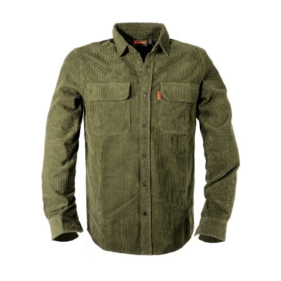 Kapriol - Camicia da lavoro urban Corduroy, Taglia: S/VERDE