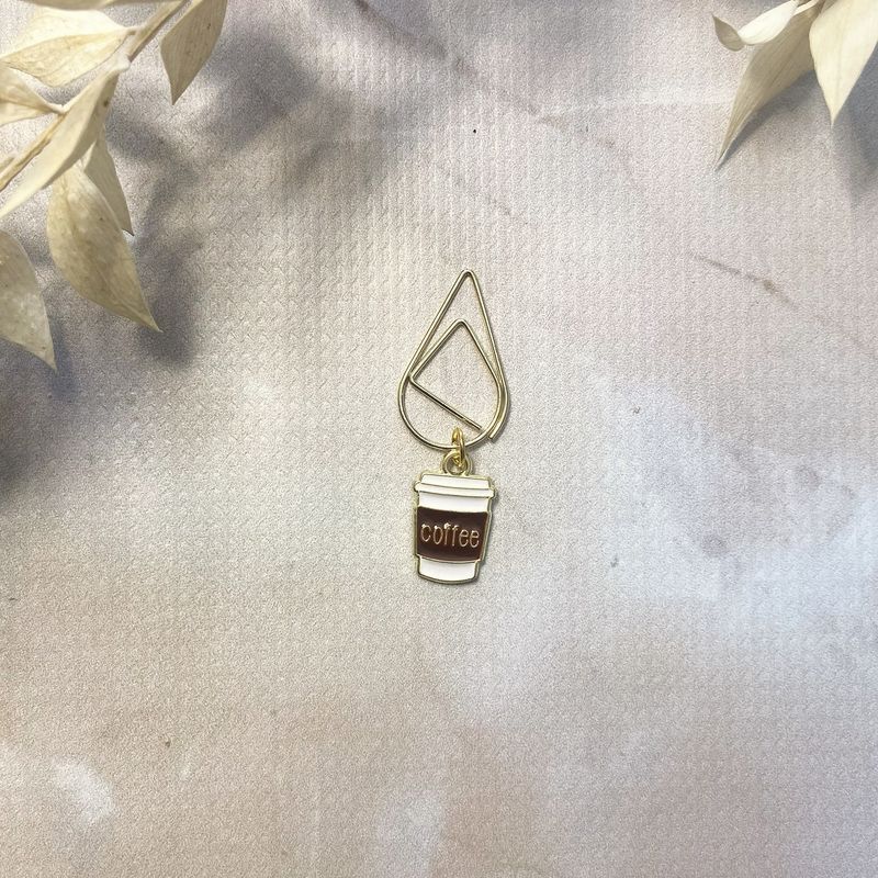 Coffee Travel Cup - Bookmark Planner Charm (Small)